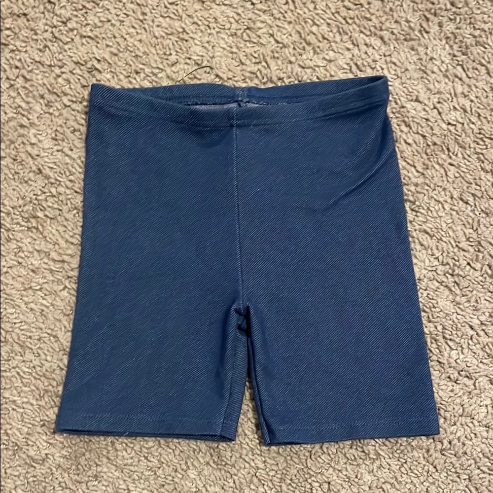Toddler Girl Jegging Blue Biker Shorts - Garanimals Size 5T
